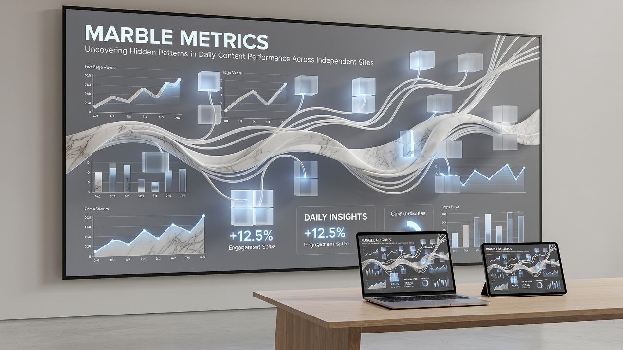 Graph illustrating recurring weekly performance cycles detected by Marble Metrics across a sample of independent news and lifestyle sites