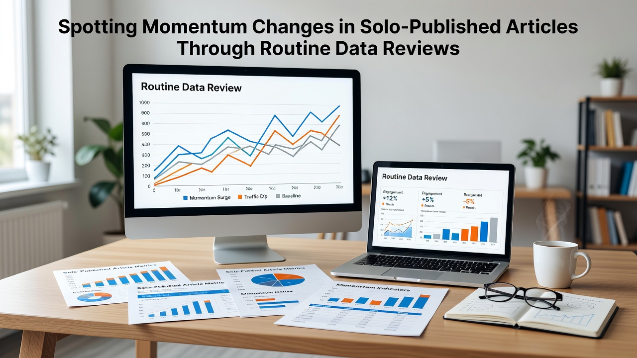 Spotting Momentum Changes in Solo-Published Articles Through Routine Data Reviews